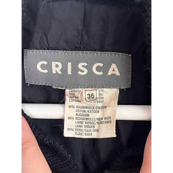 Vintage Crisca Wool/SillbBlend Printed Long Sleeve Full Zip Bomber Jacket 36 - Picture 9 of 11